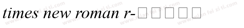 times new roman r字体转换